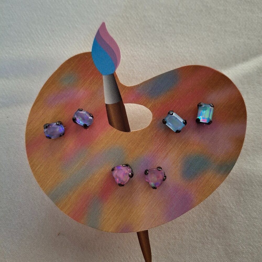 Vintage Avon multicolored pierced earring giftset NIB